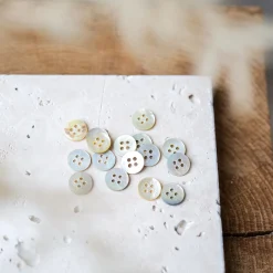 bouton rond en nacre 10mm