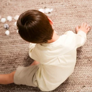 chemise garçon rayures fabriquée en France