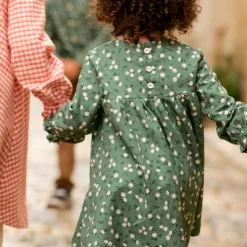 robe verte fleurie made in France