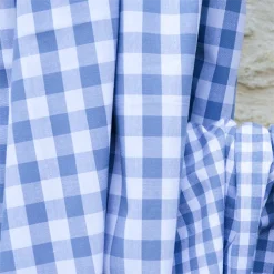 tissu vichy bleu