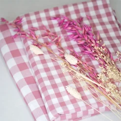 vichy coton vieux rose