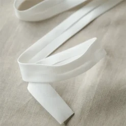 biais coton bio blanc cassé