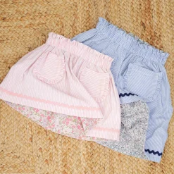 Kit jupe enfant rayures et liberty