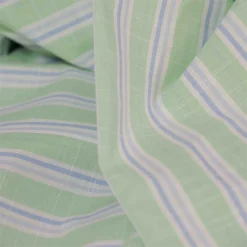tissu rayé vert et bleu