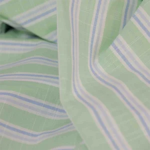 tissu rayé vert et bleu