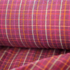 tissu carreaux prune 2 bleu macaron