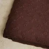 Double gaze brodée cacao