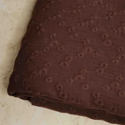 Double gaze brodée cacao