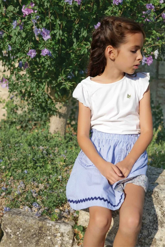 jupe petite rosée bleue