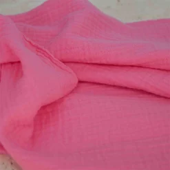 double gaze coton rose bonbon