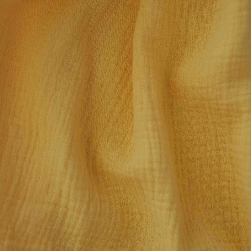 Double gaze coton jaune 3 double gaze coton jaune