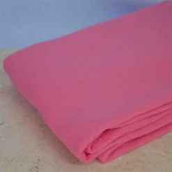 tissu double gaze rose bonbon