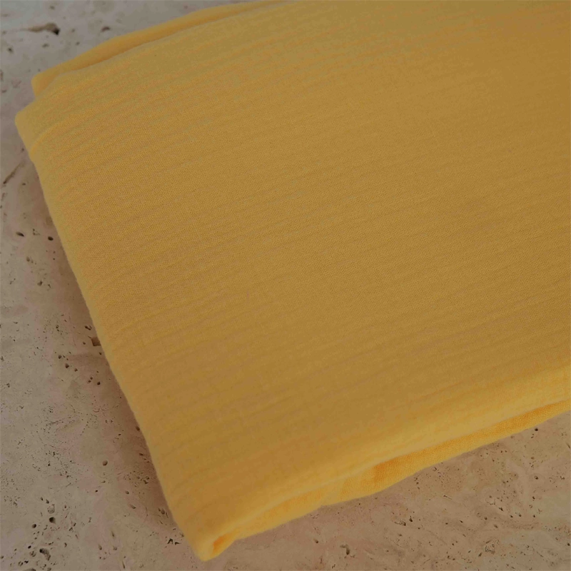 Double gaze coton jaune 5 double gaze bio jaune
