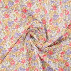 Liberty Fabrics Honeydew violet rose et jaune